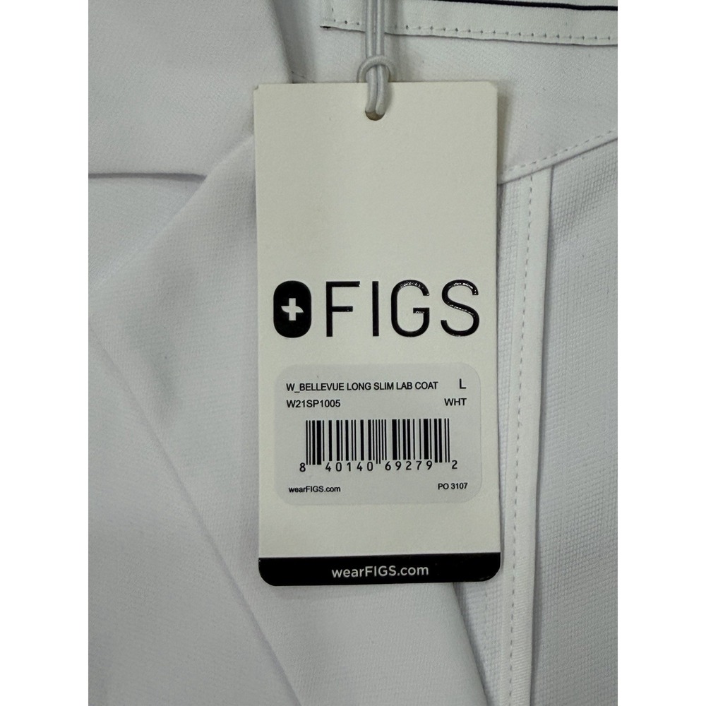 FIGS Bellevue Long Slim Lab Coat Women's Professional Medical Uniform Size Large - Picture 4 of 10